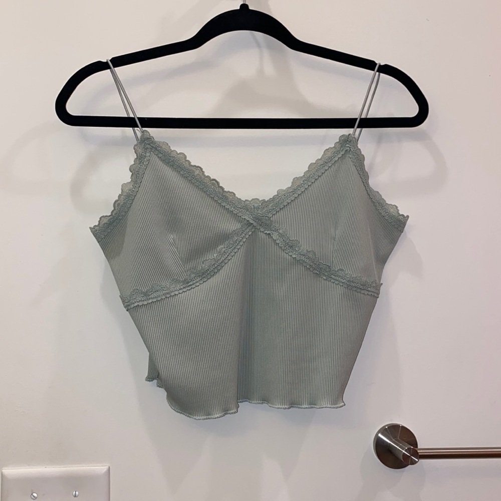 Mint green tank top